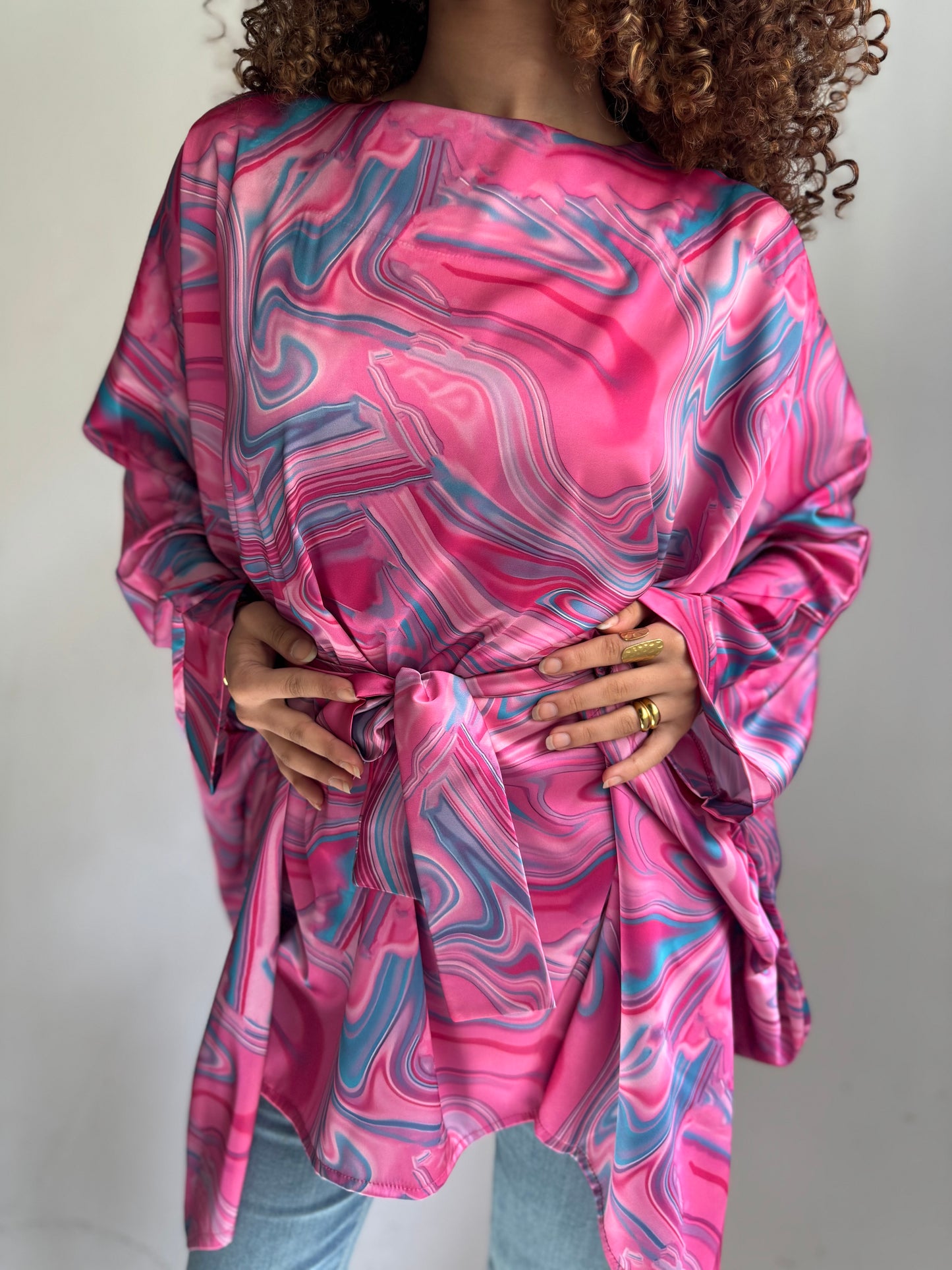Multi-Way Satin Blouse
