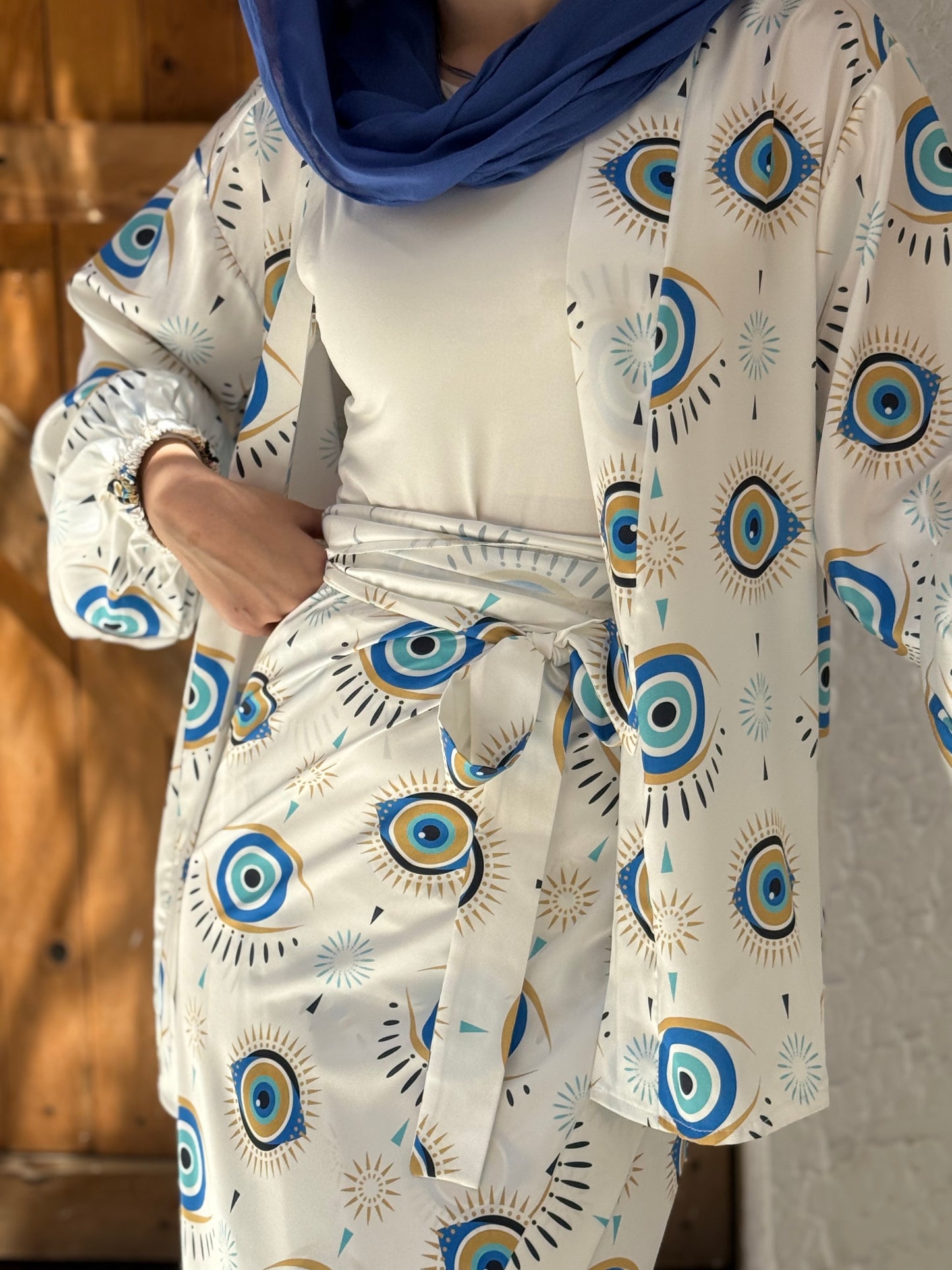 Blue Gaze Satin Set