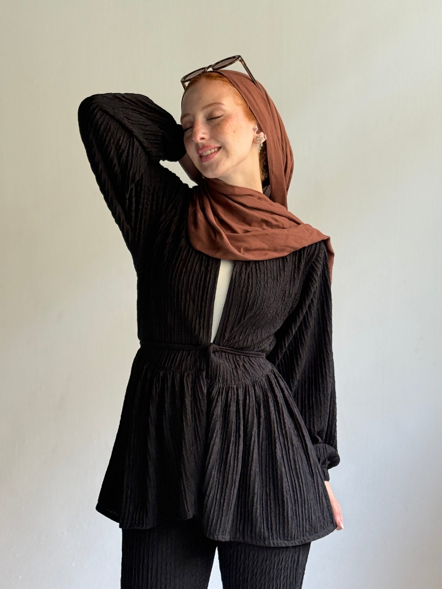 Textured Ease Set in Black