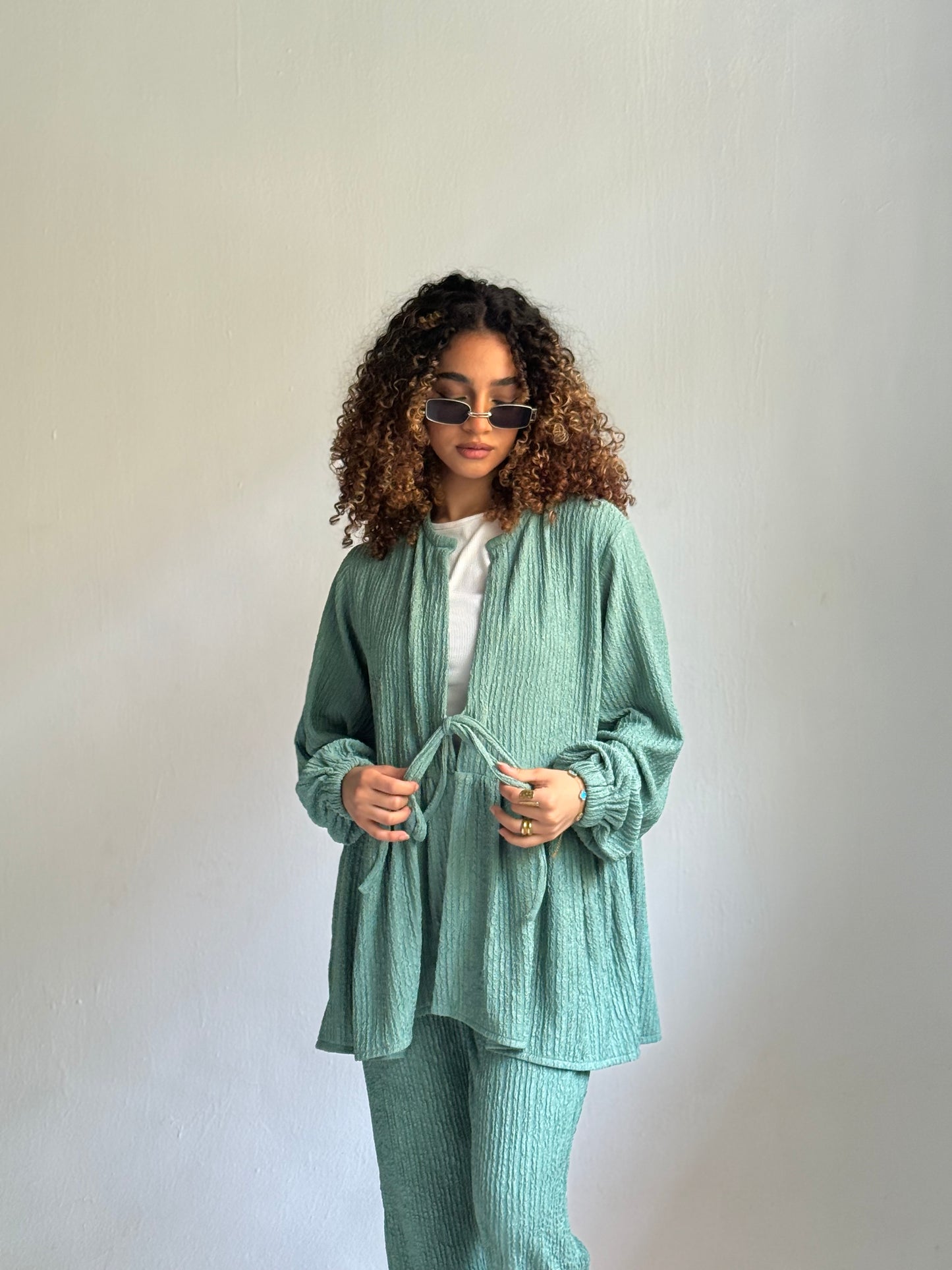 Textured Ease Set in Mint