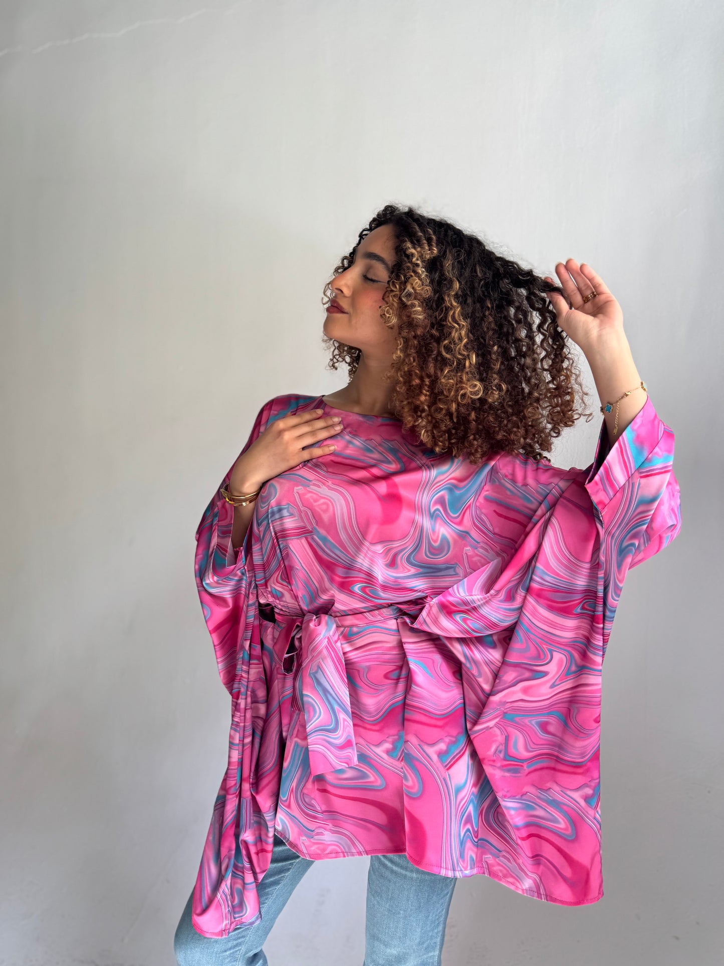 Multi-Way Satin Blouse