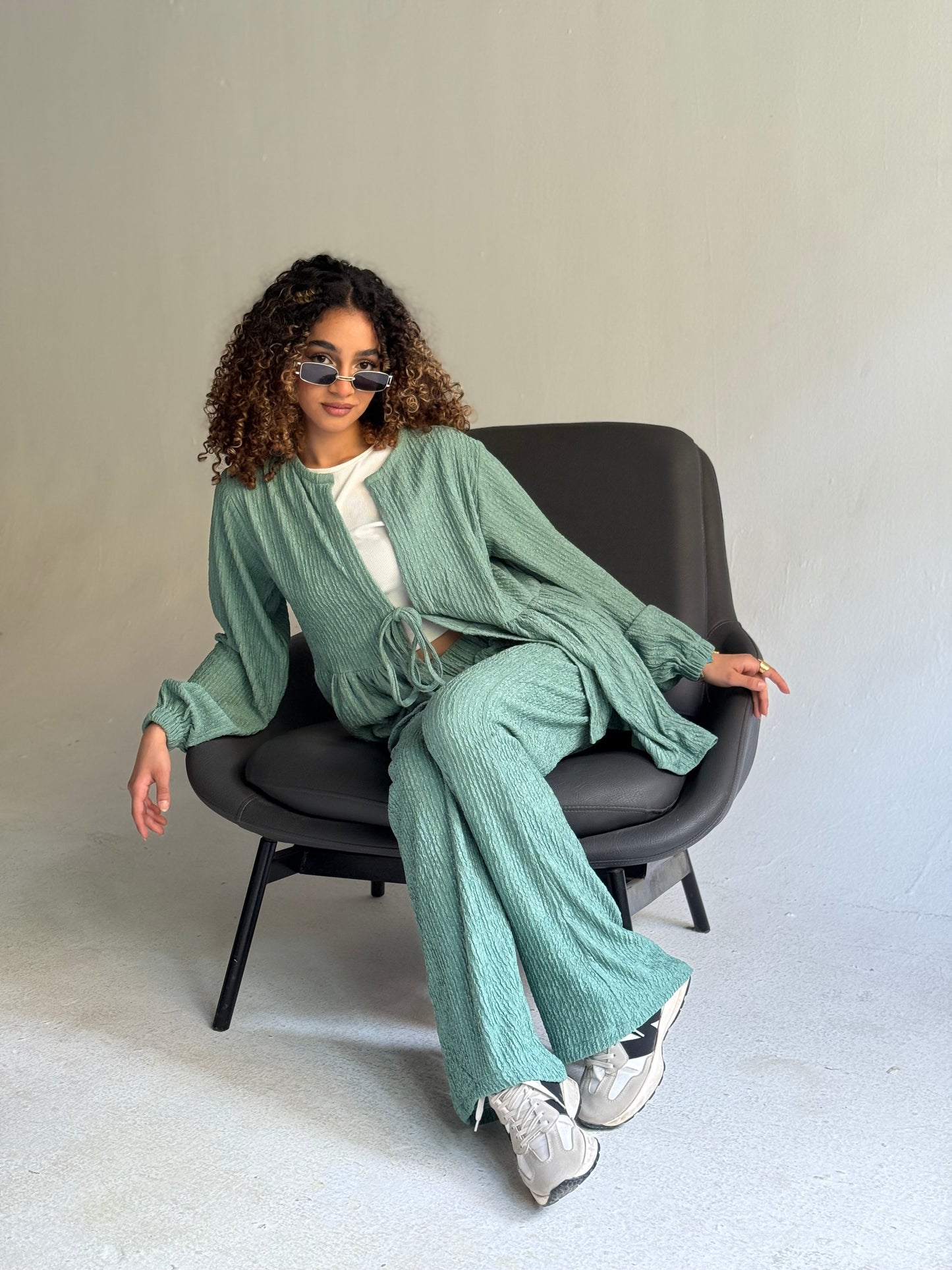 Textured Ease Set in Mint