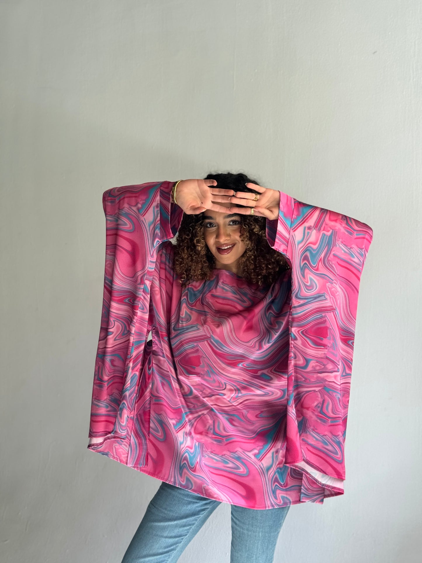 Multi-Way Satin Blouse