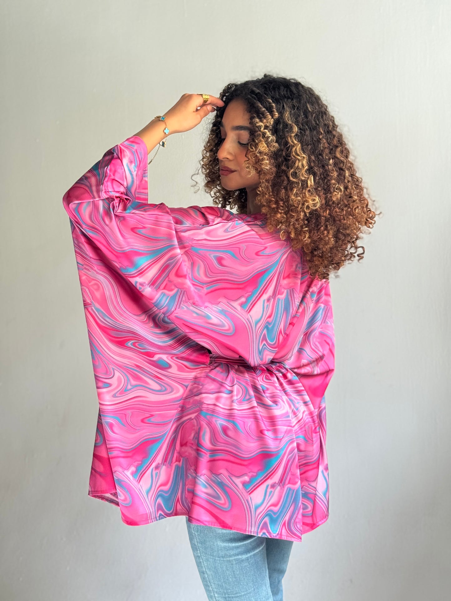 Multi-Way Satin Blouse