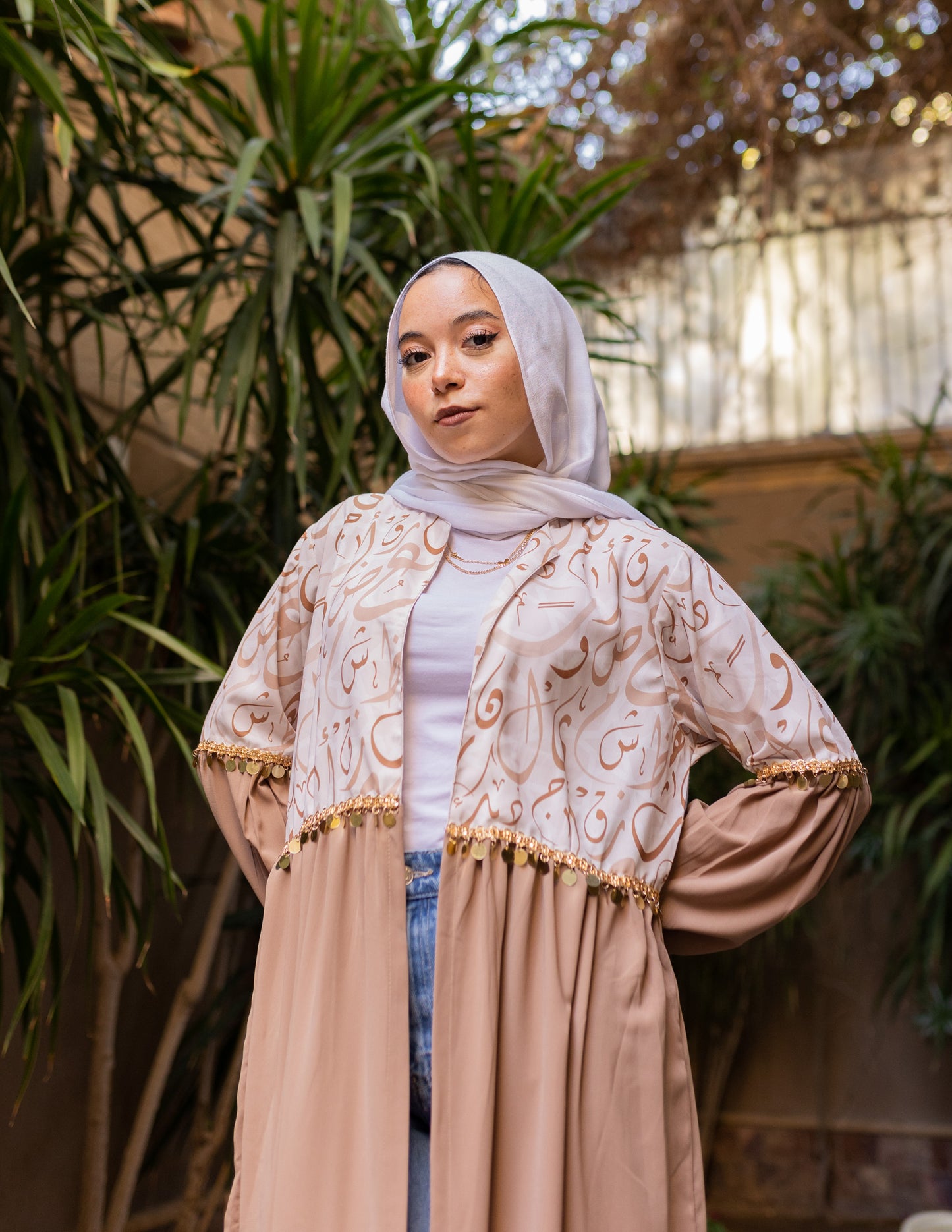 Coined Arabic Calligraphy Abaya