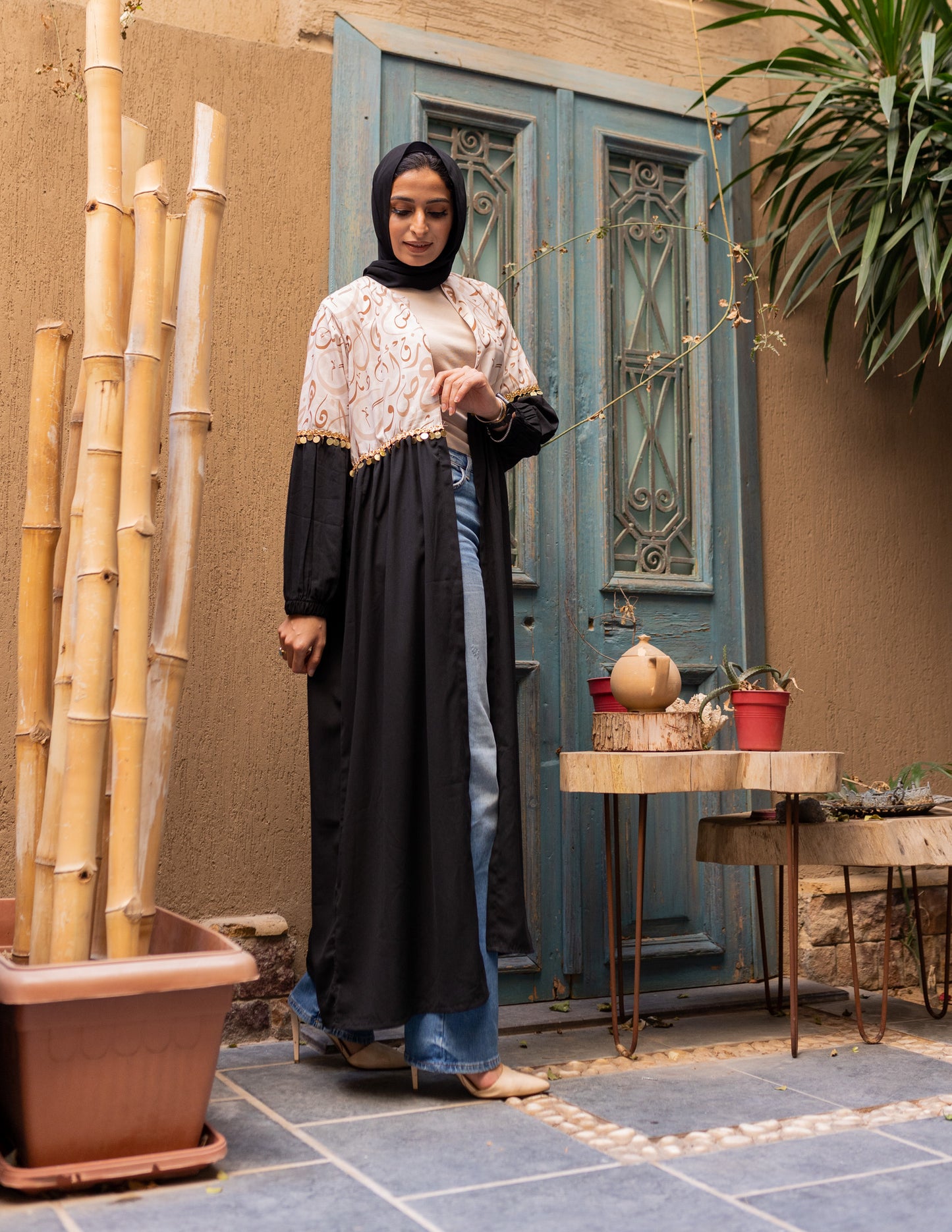 Coined Arabic Calligraphy Abaya