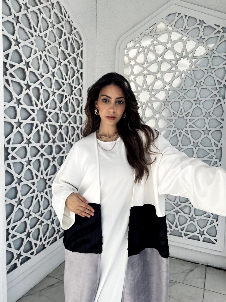 White and Grey Kaftan