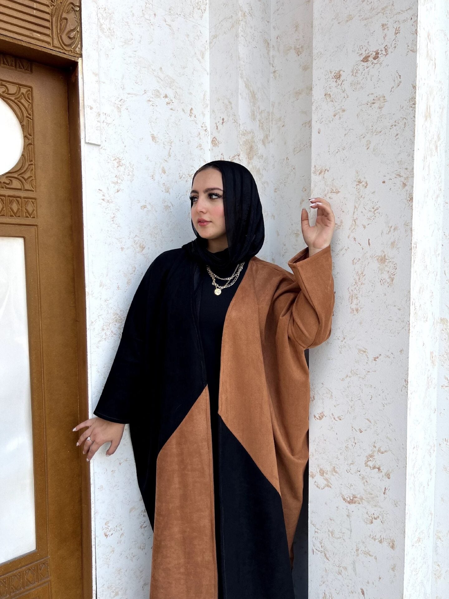 Twin Shade Black x Camel Kaftan