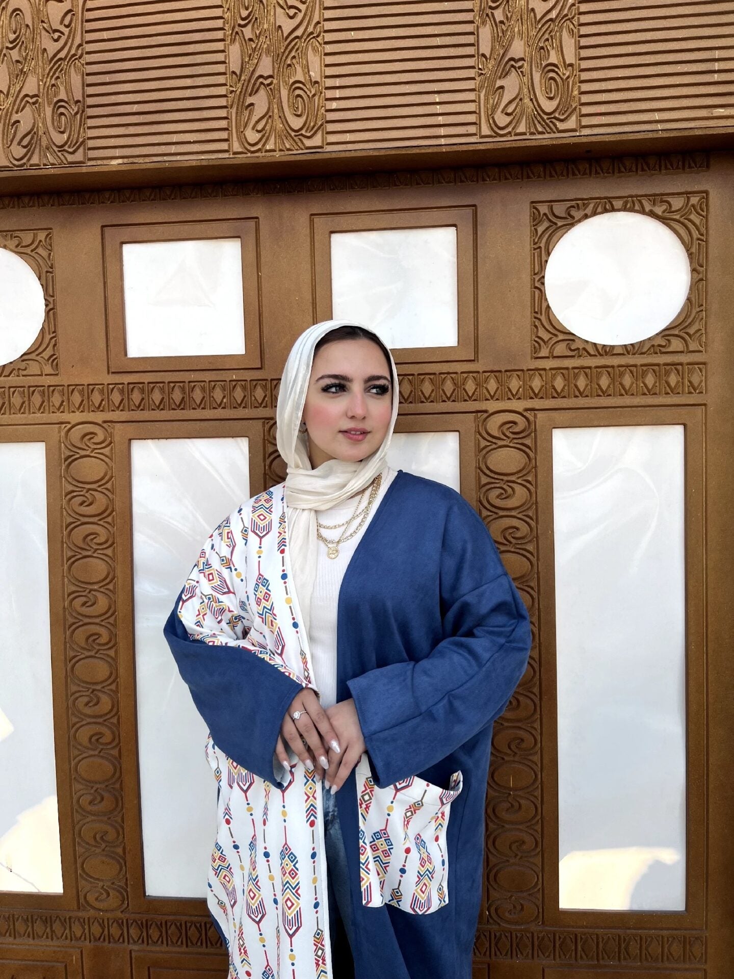 Front Print Indigo kaftan