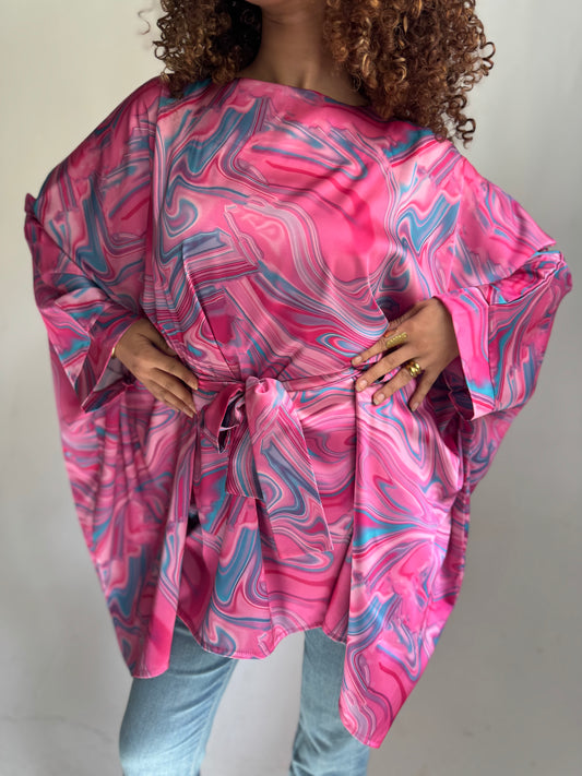 Multi-Way Satin Blouse