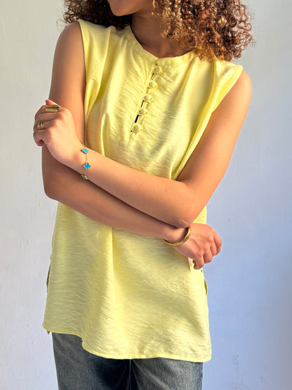 Linen Sleeveless Top