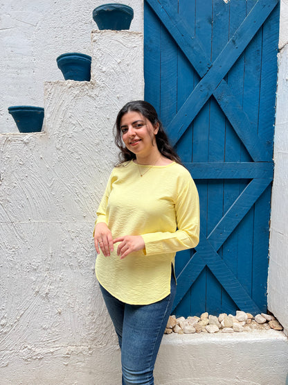 Linen Cuff Top