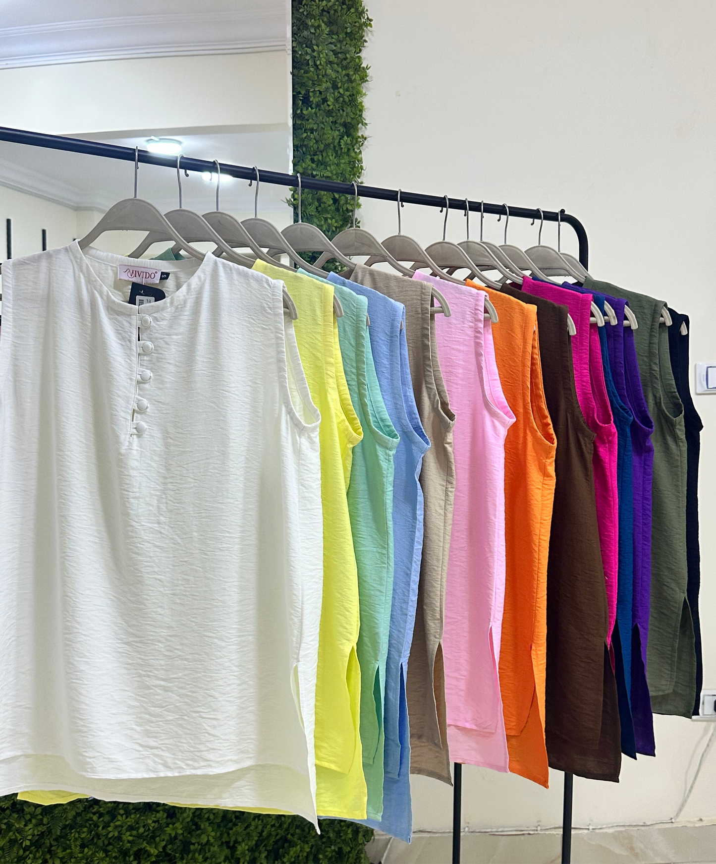 Linen Sleeveless Top