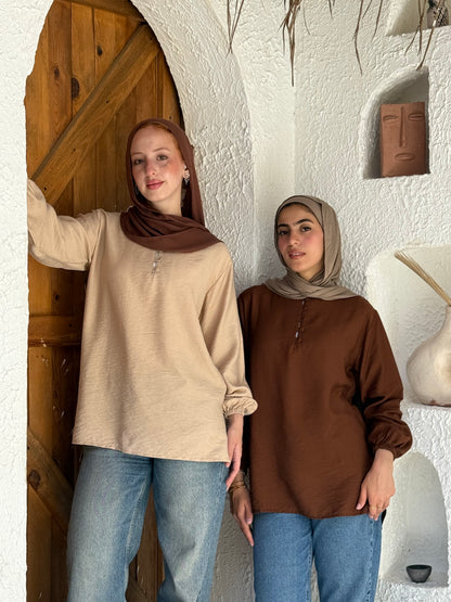 Linen Long Sleeves Top