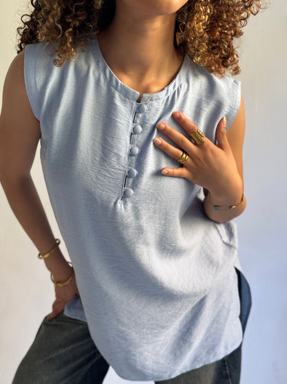 Linen Sleeveless Top