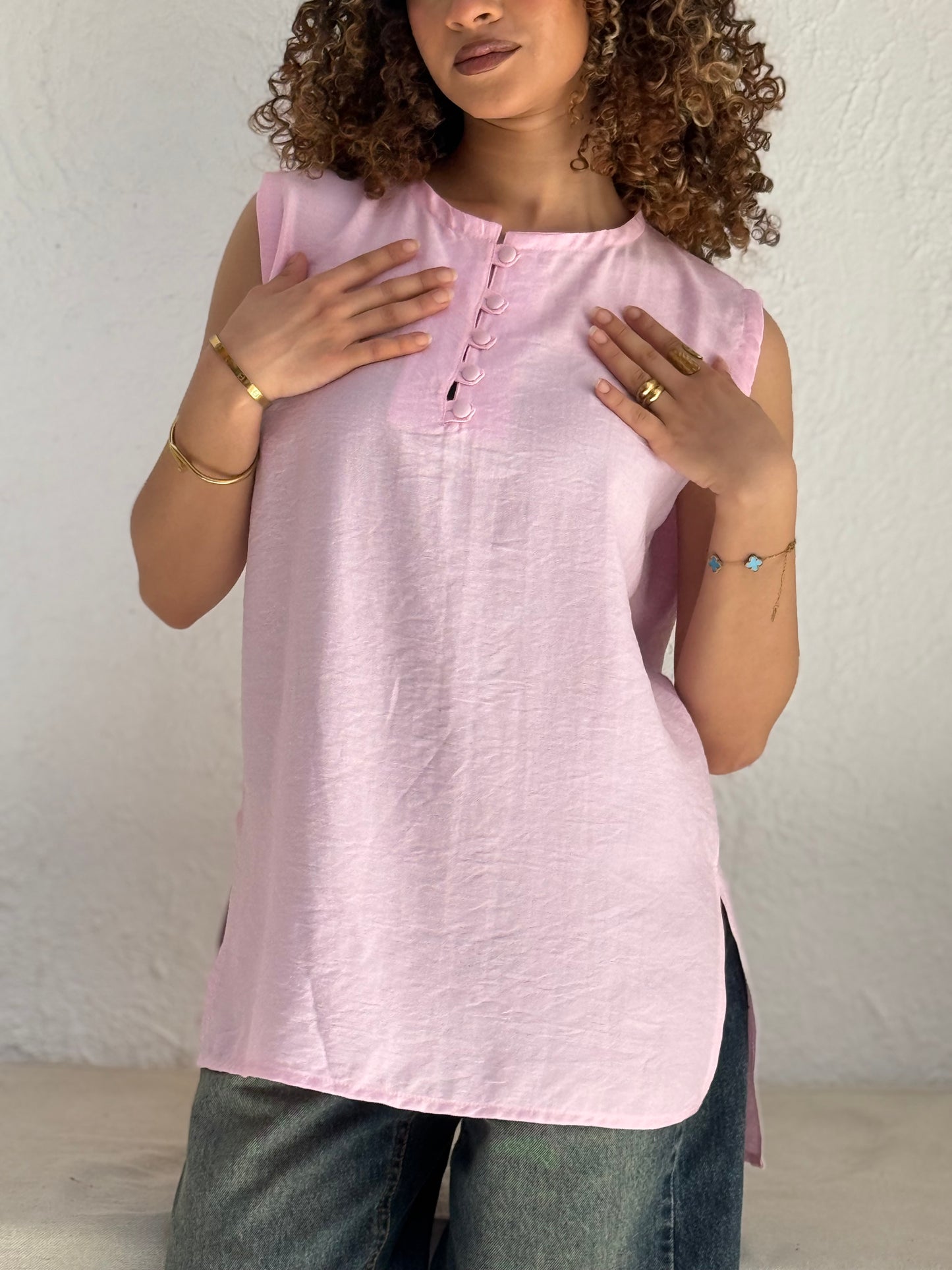 Linen Sleeveless Top
