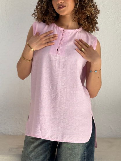 Linen Sleeveless Top