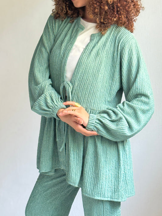 Textured Ease Set in Mint