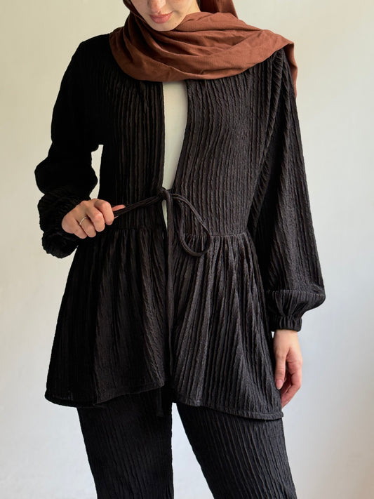 Textured Ease Set in Black