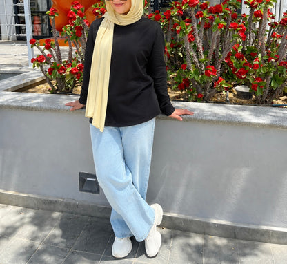 Linen Cuff Top