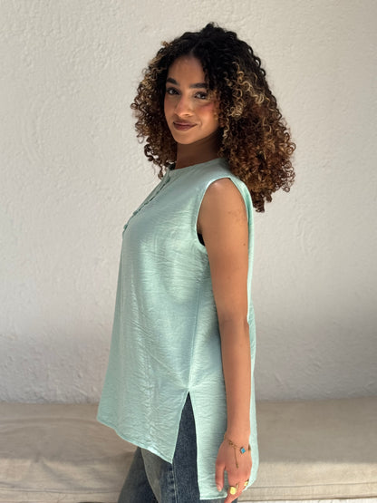 Linen Sleeveless Top