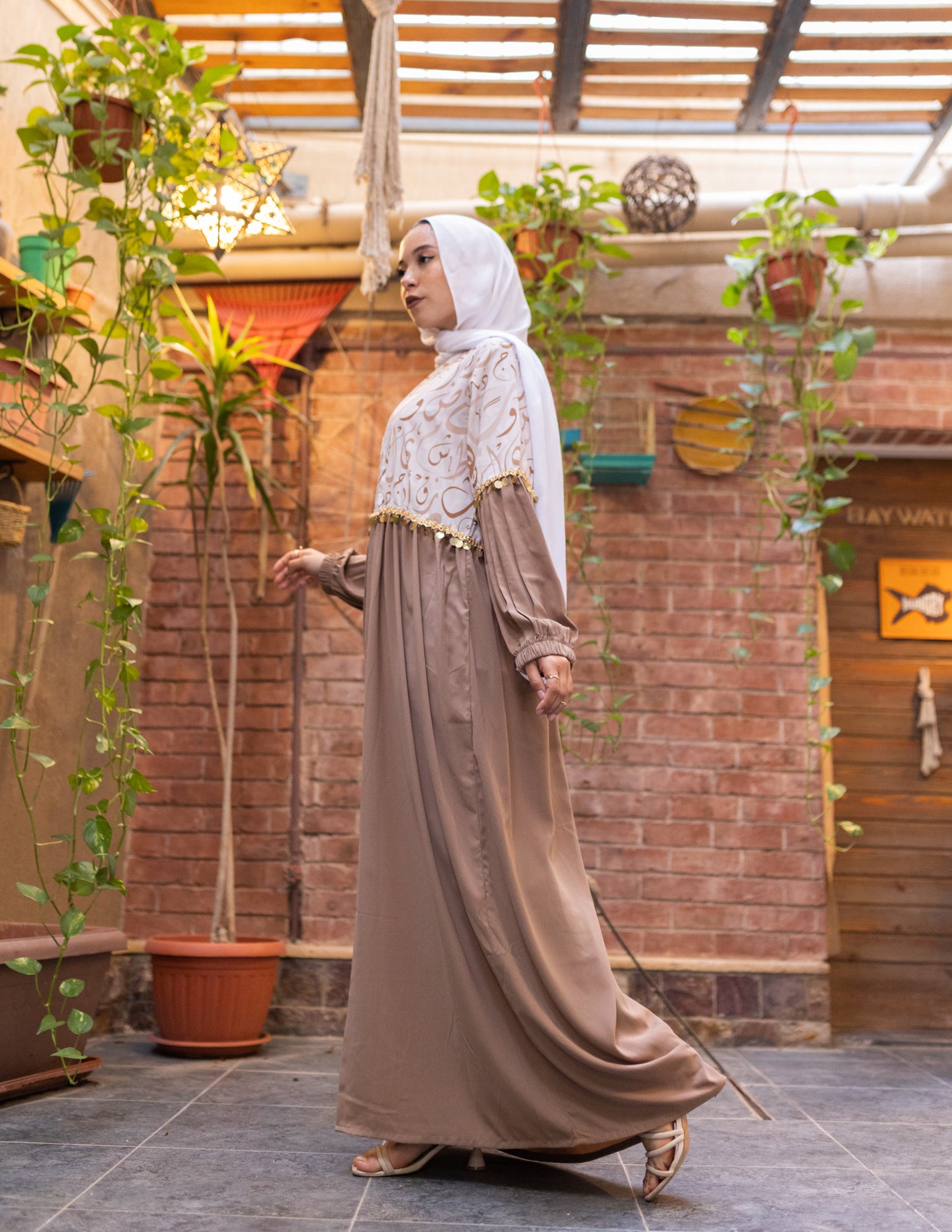 Coined Arabic Calligraphy Abaya