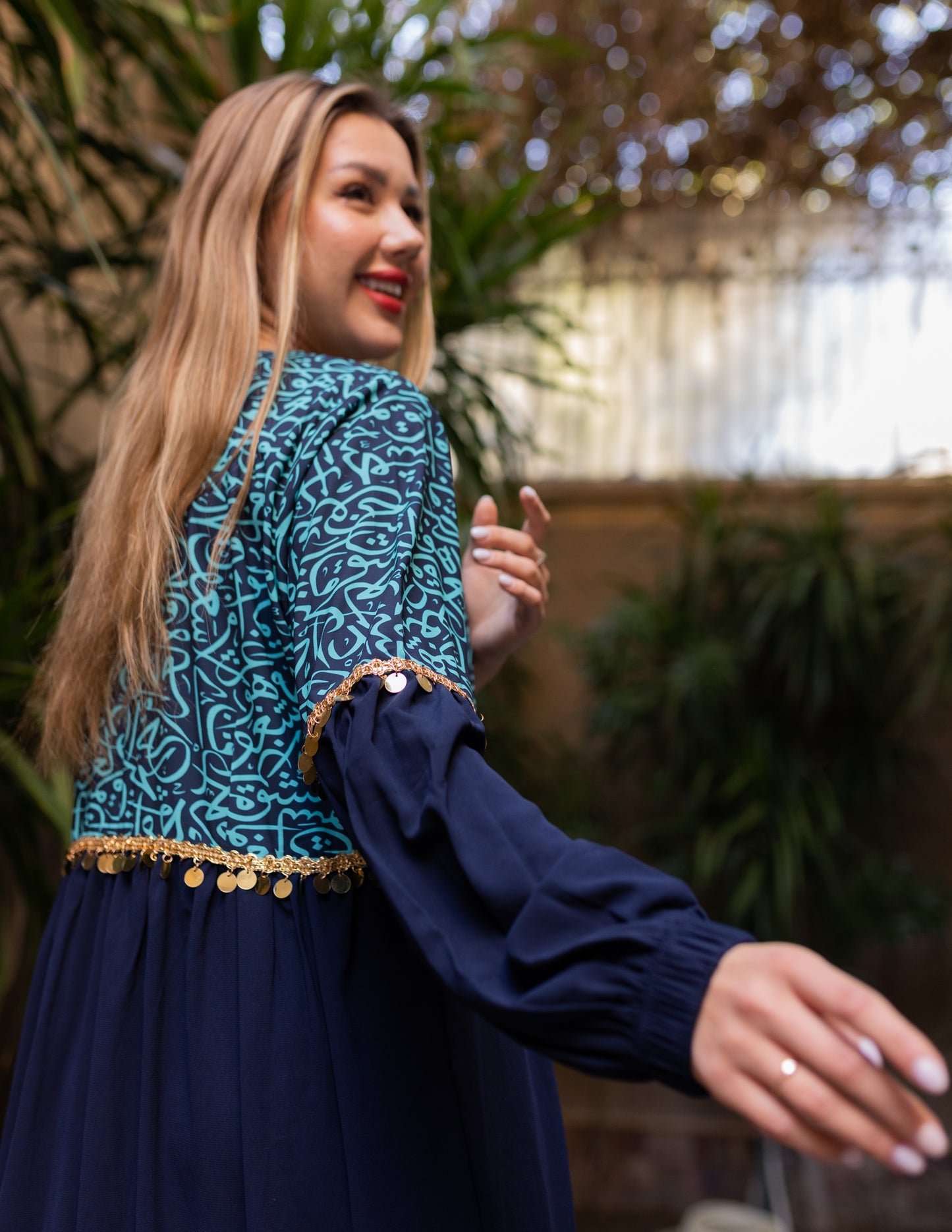 Coined Arabic Calligraphy Abaya