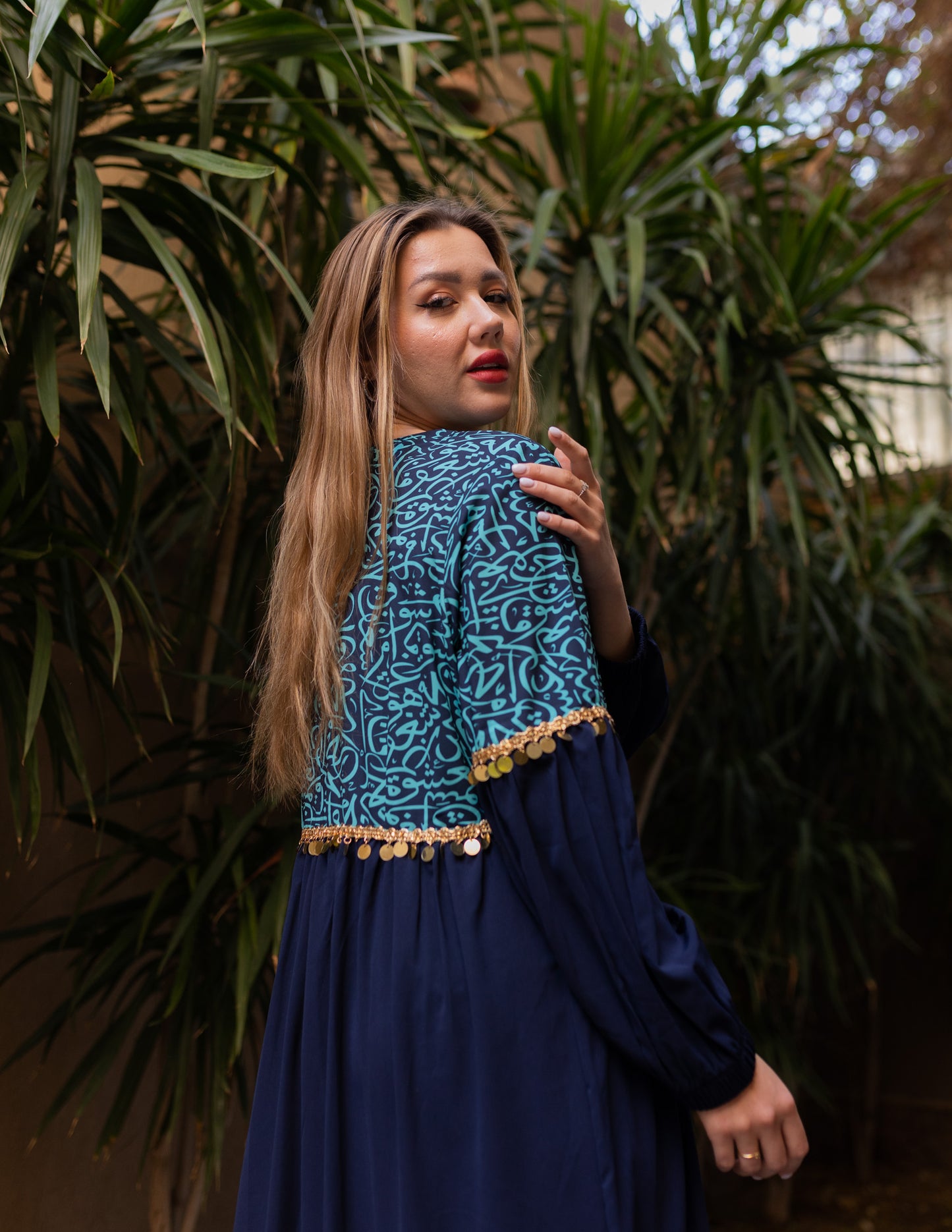 Coined Arabic Calligraphy Abaya
