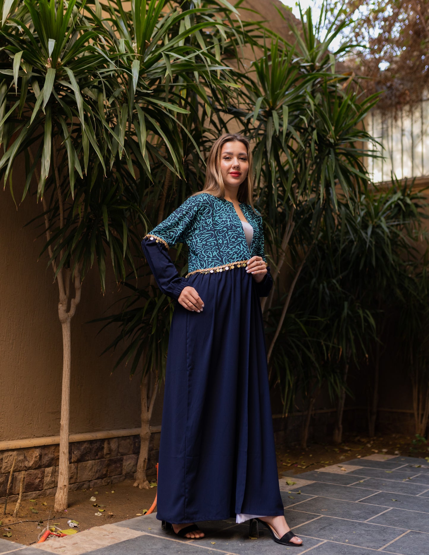 Coined Arabic Calligraphy Abaya